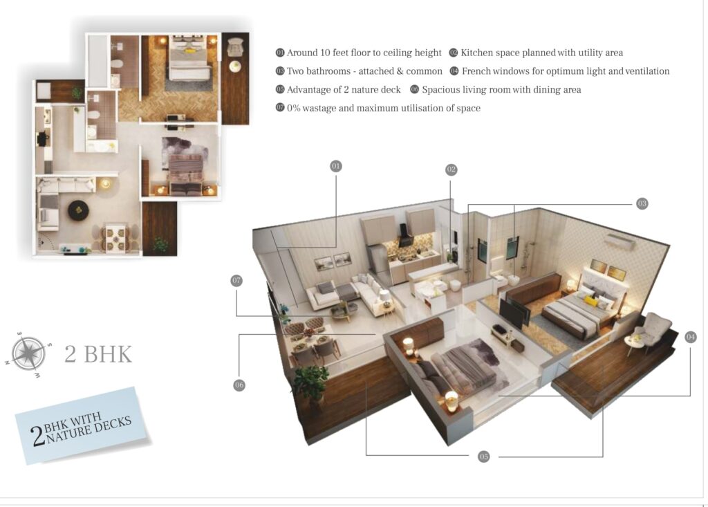 LA mer Regency Panvel 2 bhk unit plan